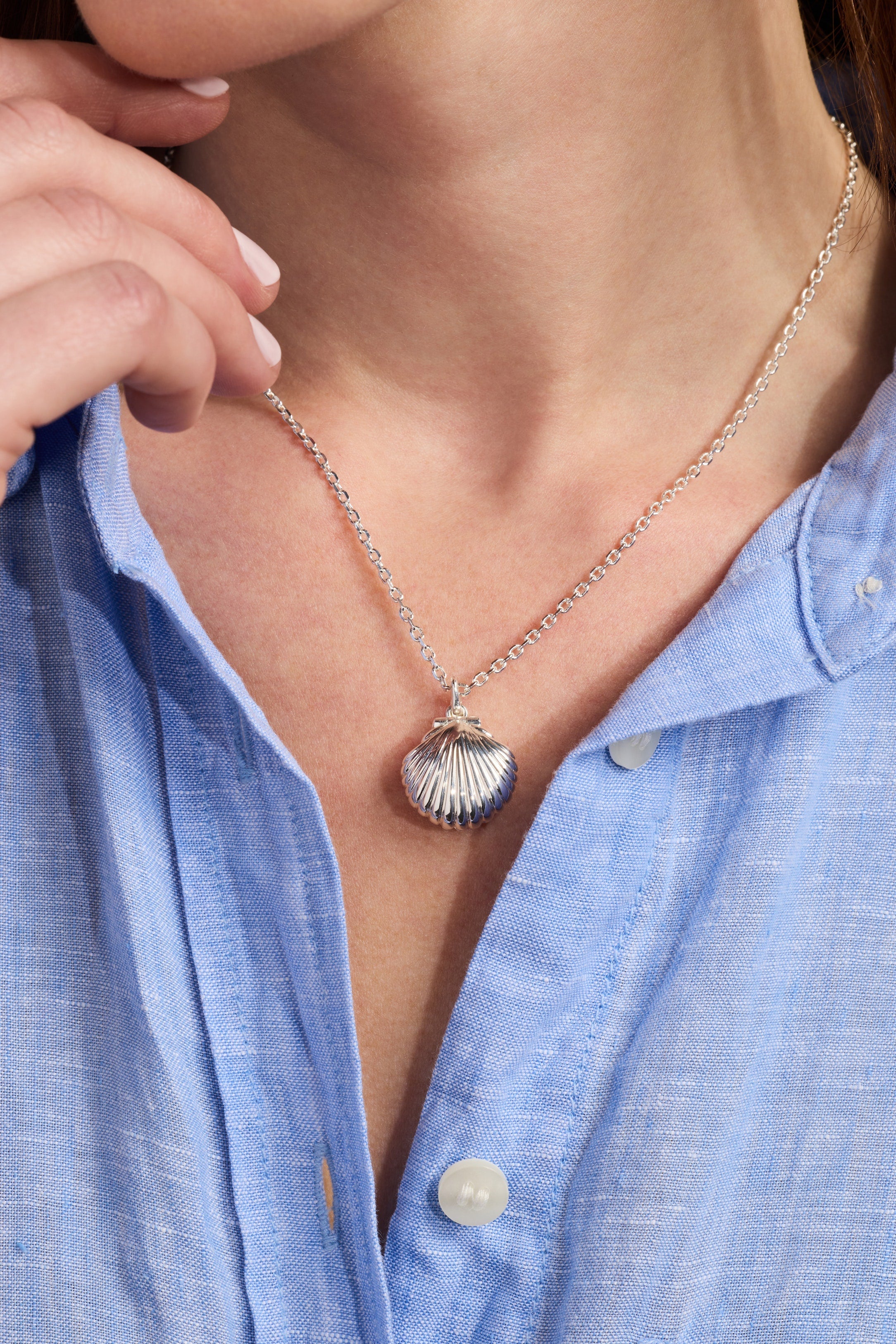 Salt + Sea 'seashells Are Love Letters In The Sand' Seashell Locket Pendant