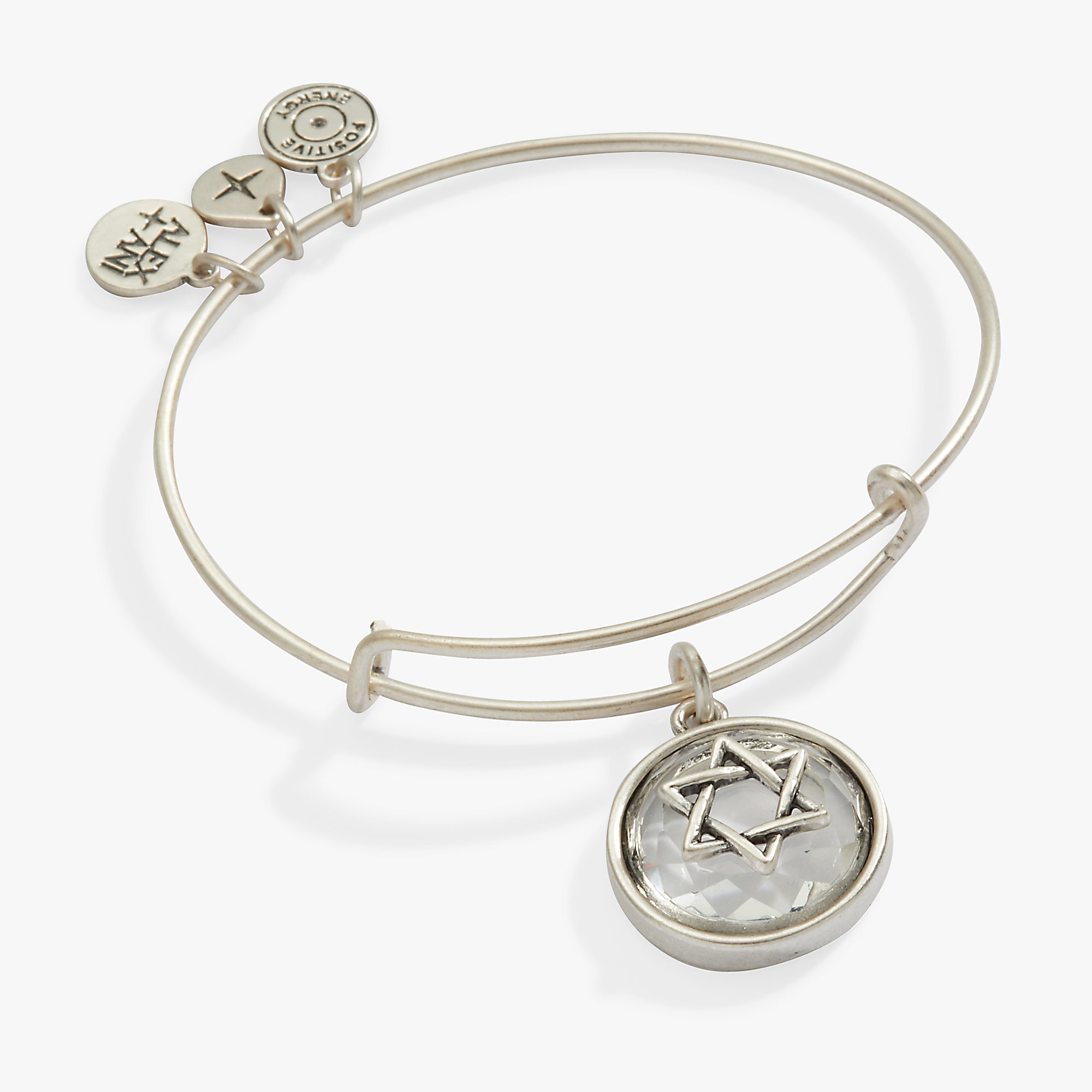 Star Of David Crystal Charm Bangle