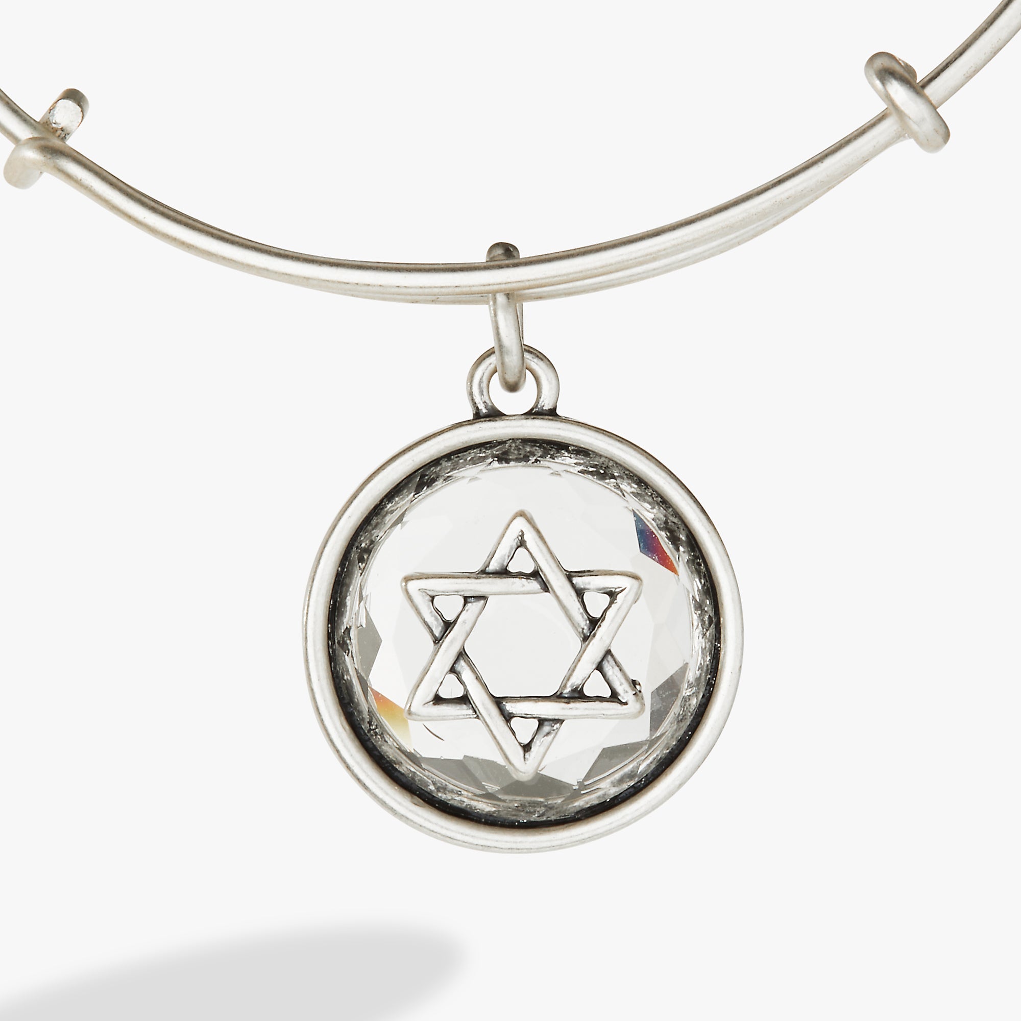 Star Of David Crystal Charm Bangle