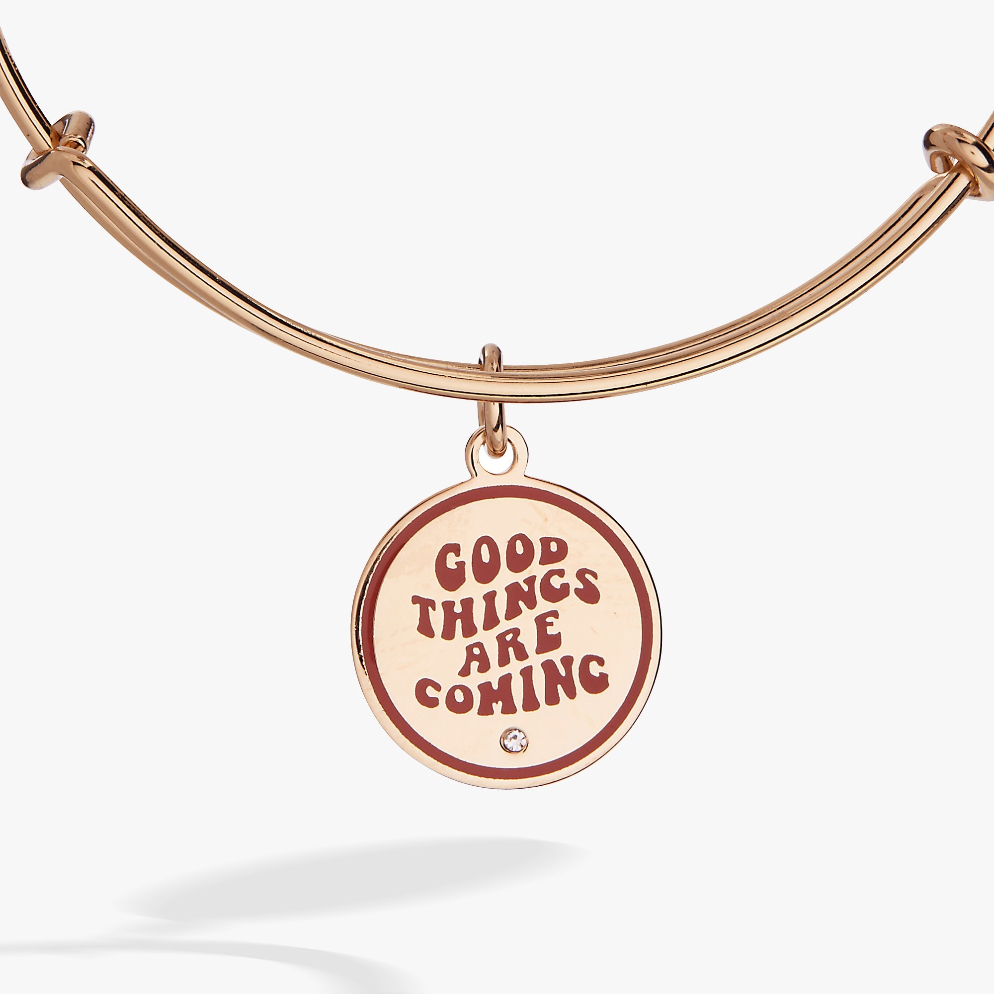 'good Things Are Coming' Mantra Charm Bangle
