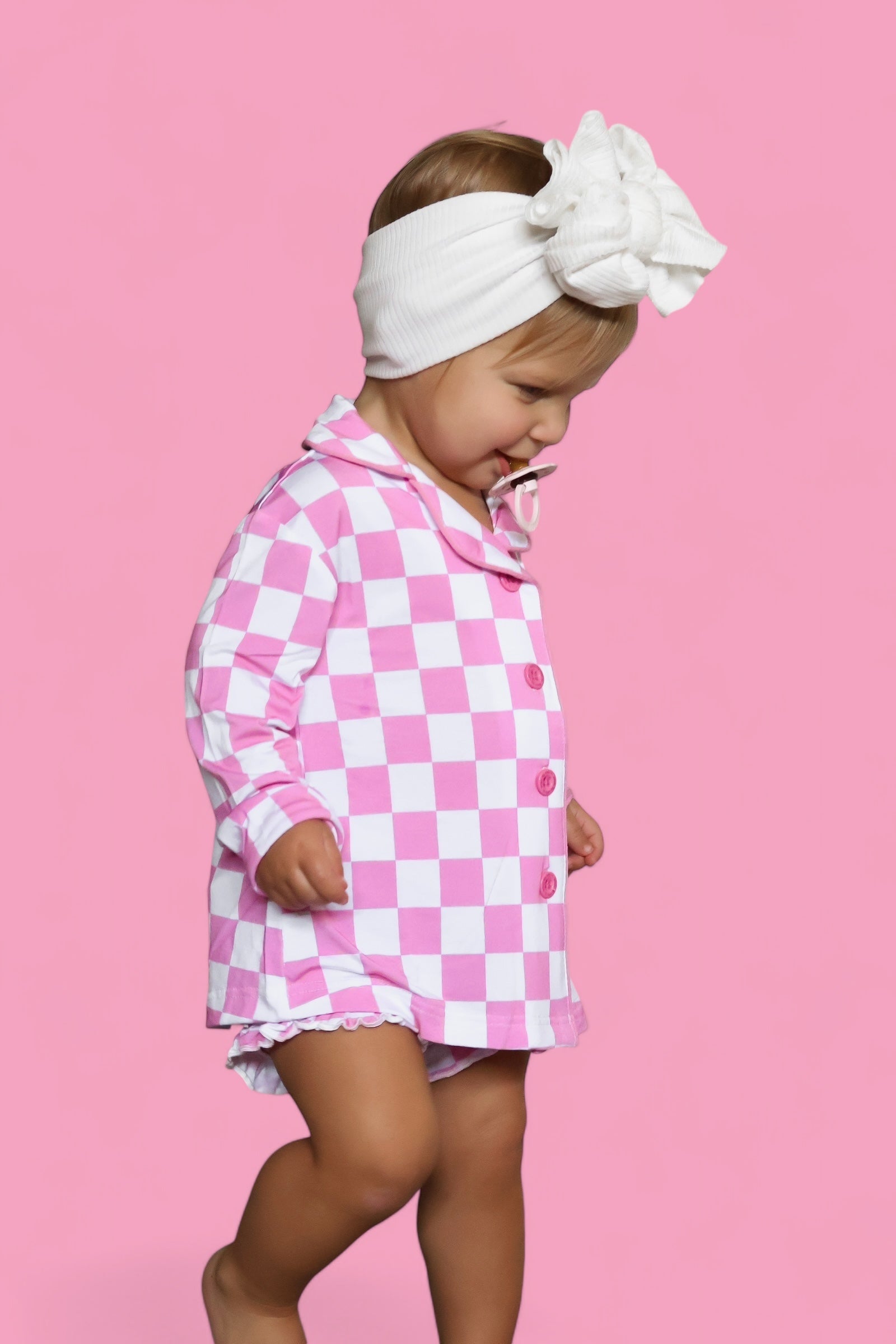 Bubblegum Checkers Girl's Dream Gown