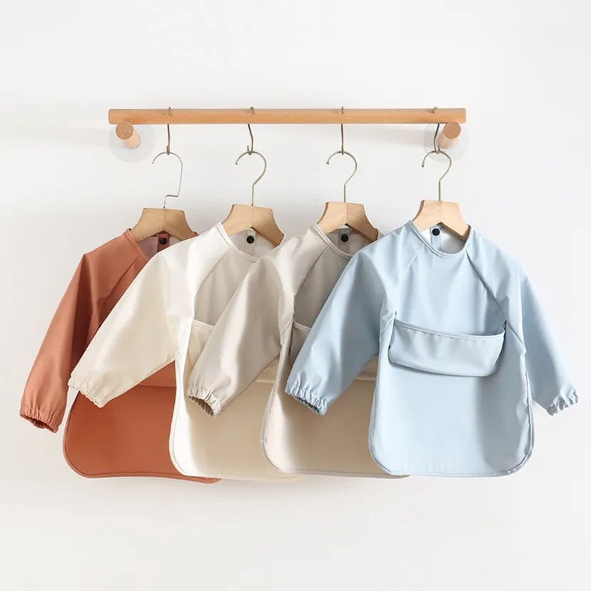 Waterproof Smock Bib | Full-sleeve Baby & Toddler Feeding Bib