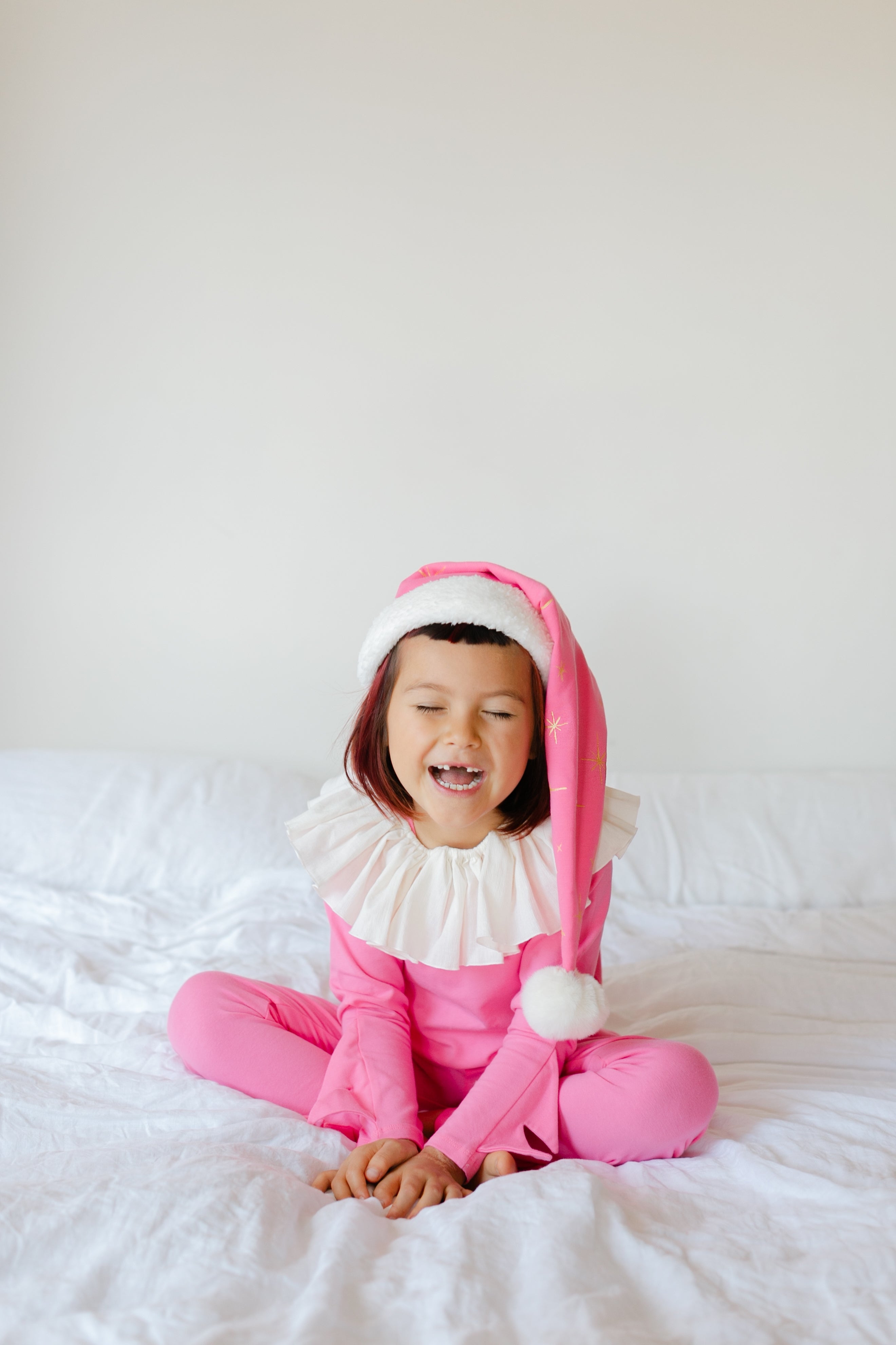 Pink Holiday Elf Pajama Costume