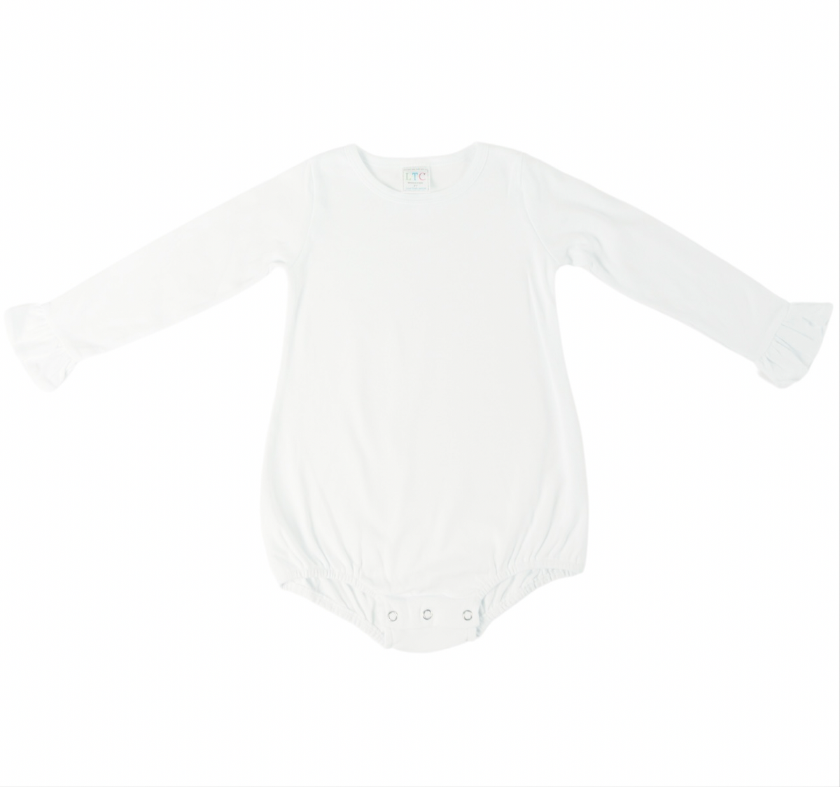 Girls Ruffle Long Sleeve Knit Bubble
