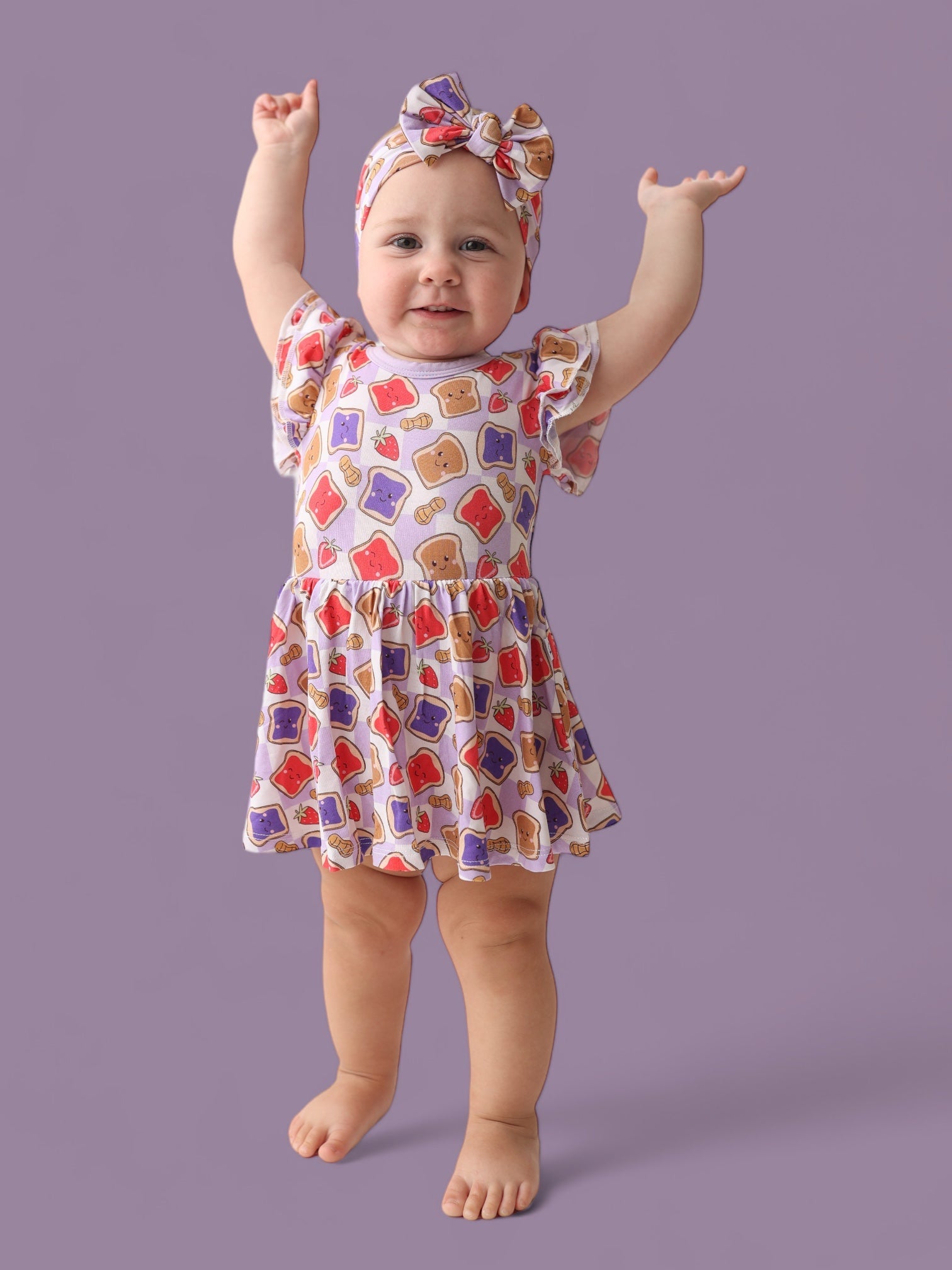 Exclusive Peanut Butter Jelly Time Dream Cap Sleeve Bodysuit Dress