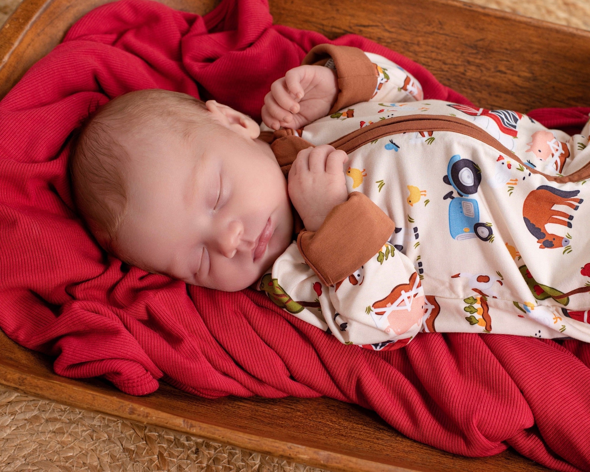 Tiny Farmers Zip Romper