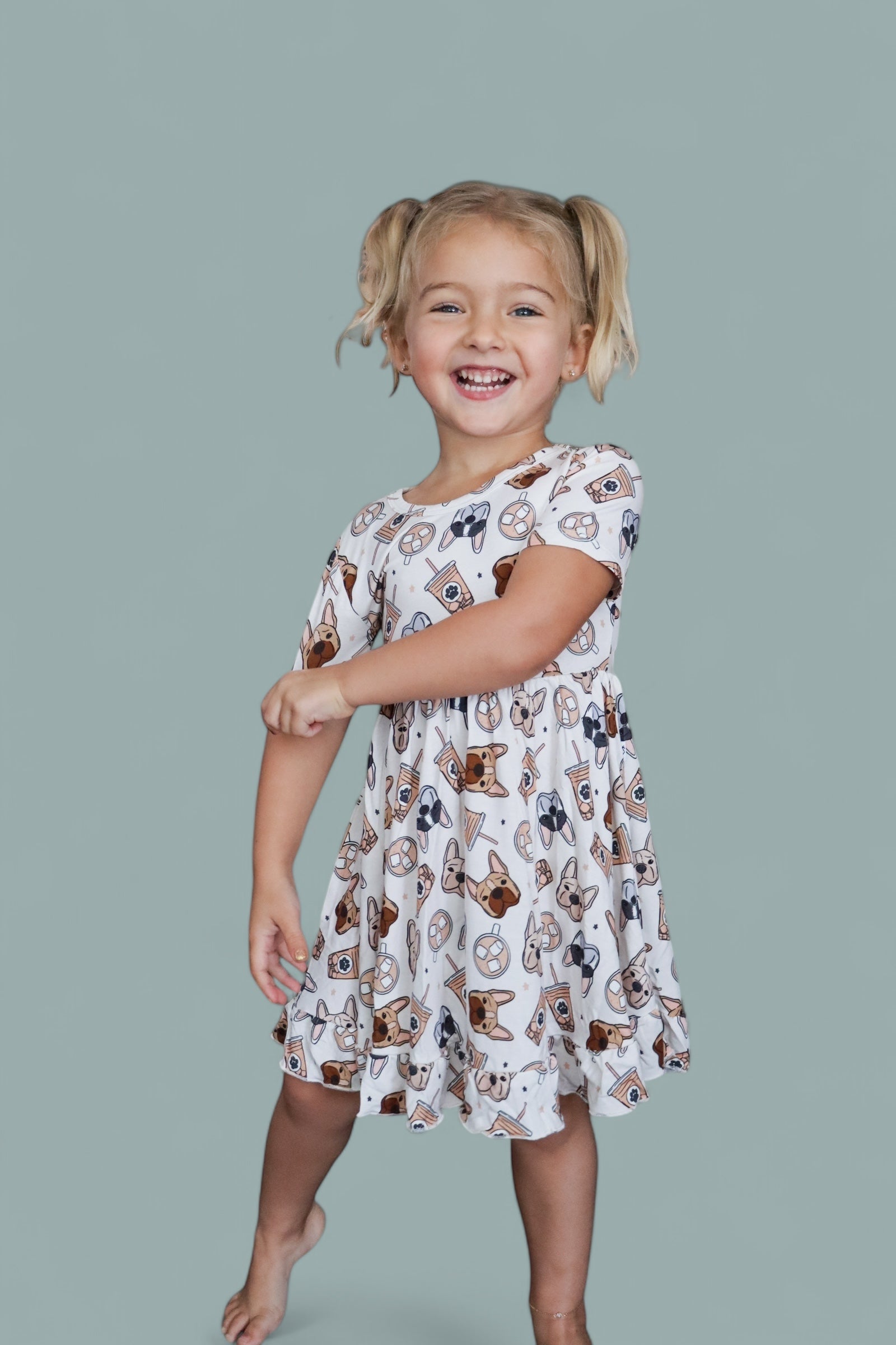 Exclusive Pup Cups Dream Ruffle Dress