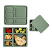 Silicone Bento Box Solid Sage Green
