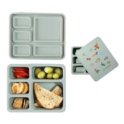 Silicone Bento Box Veggie Garden Robin's Egg Blue