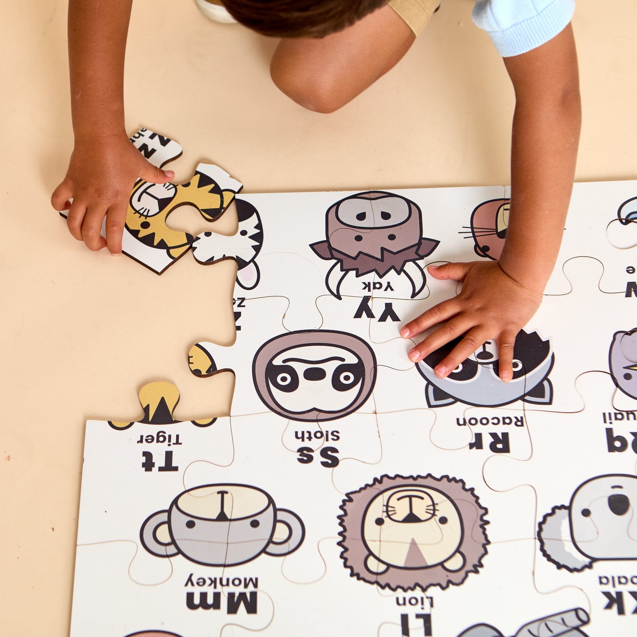 Kids Abc Animal Floor Puzzle – Educational Wooden Alphabet Puzzle For Toddlers & Preschoolers