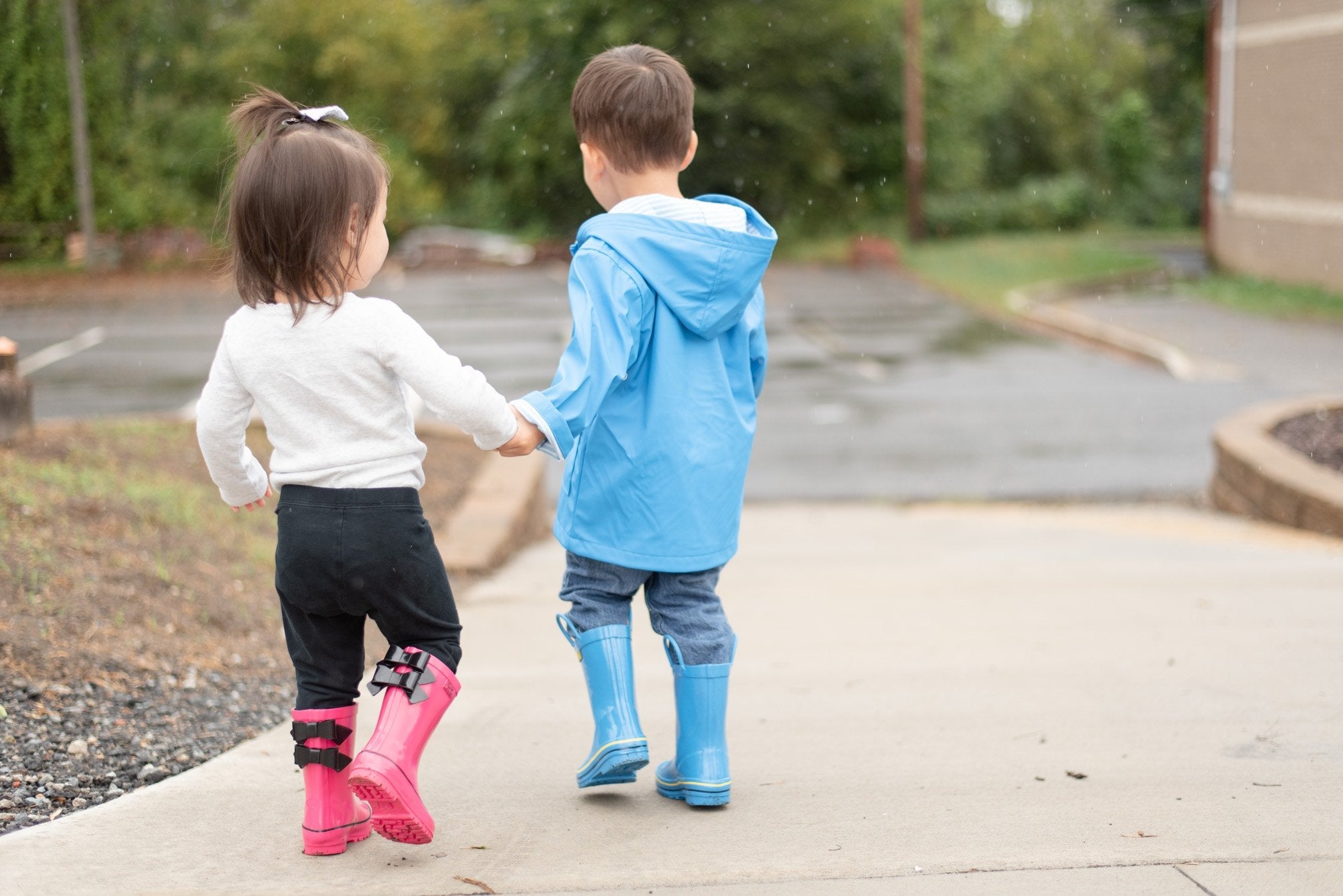 Solid Blue Rain Boot