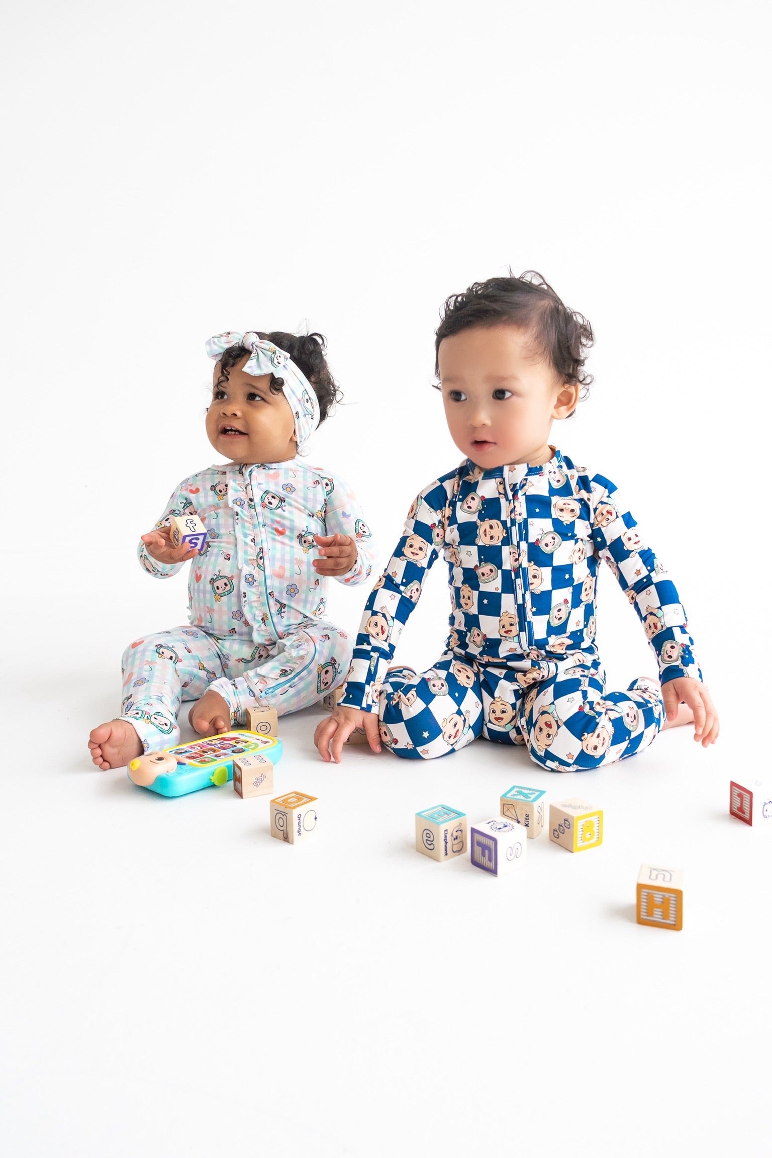 Dream Big Little Co X Cocomelon Jj Starry Night Checkers Dream Romper