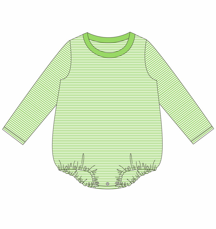 Knit Stripe Long Sleeve T-shirt Bubble