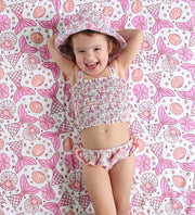 Magical Mermaid Dream Smocked Tankini Two Piece Swim Suit