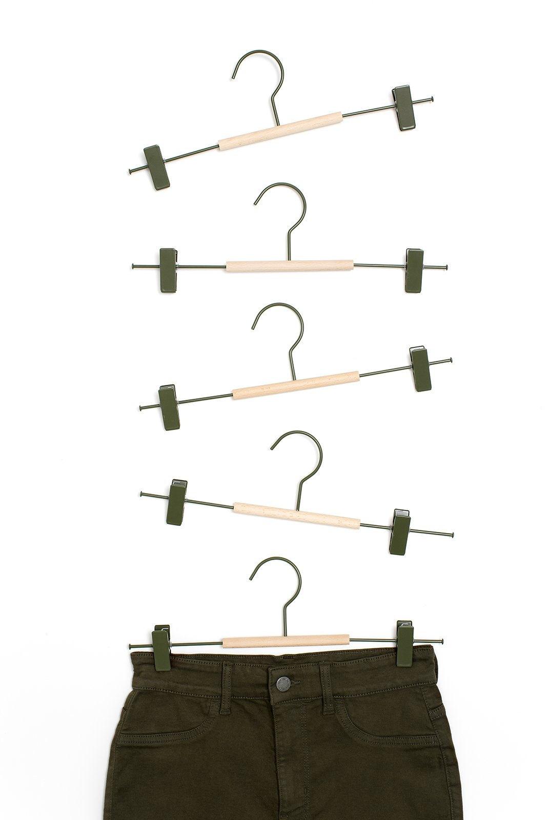 Adult Clip Hangers In Olive