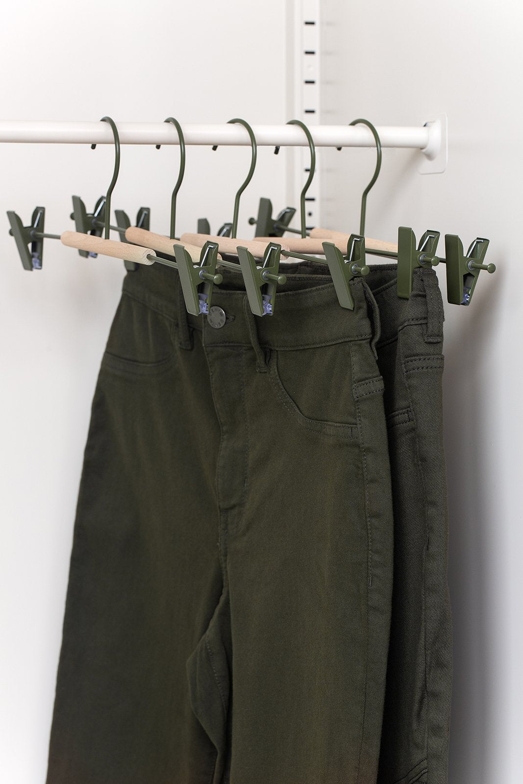 Adult Clip Hangers In Olive