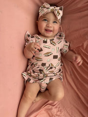 S'more To Love (bow Headband) - Pink