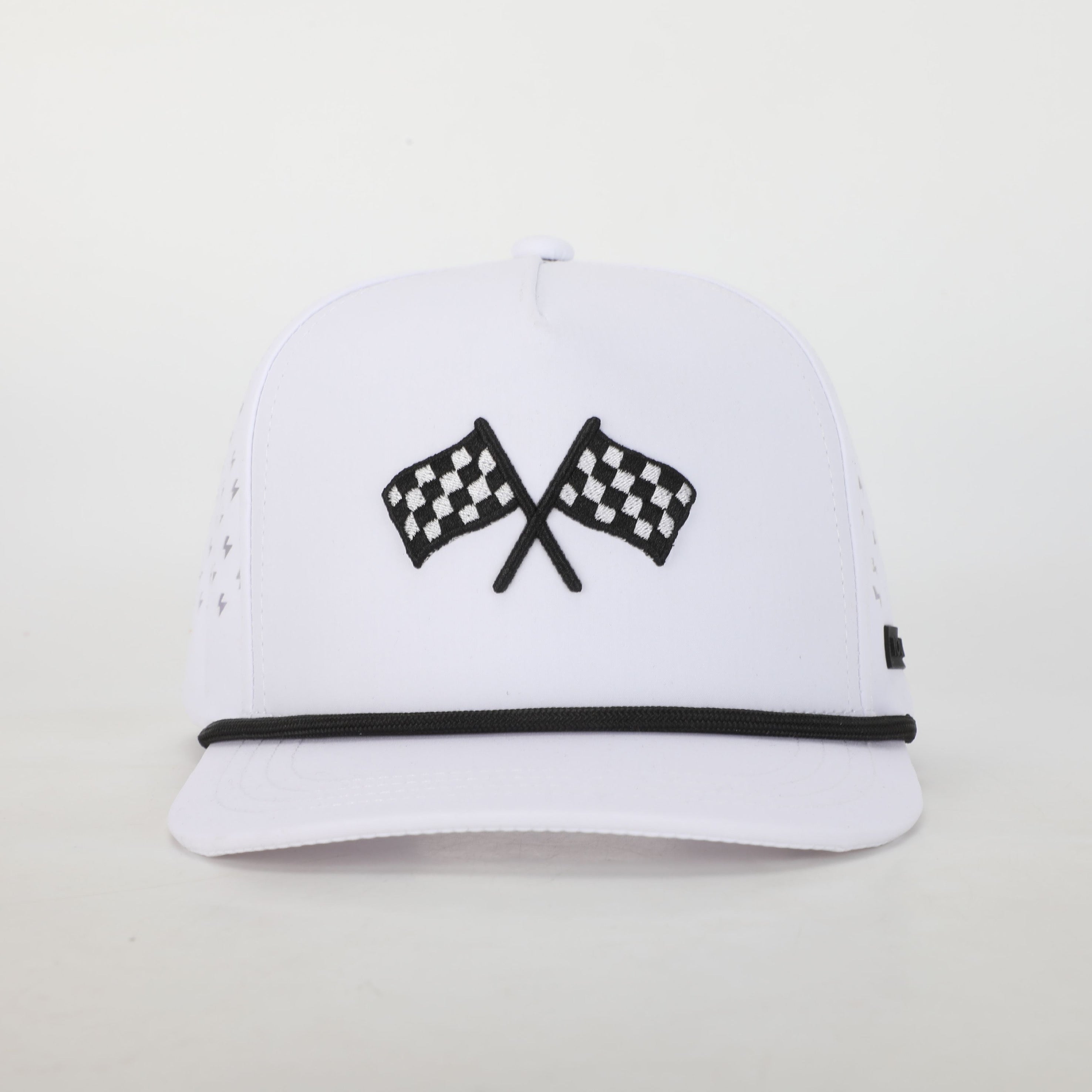 Finish Line White Adventure Snapback // Water-resistant
