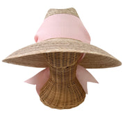 Hollyhock Sun Hat - Wide & Short Light Pink Grosgrain Ribbon