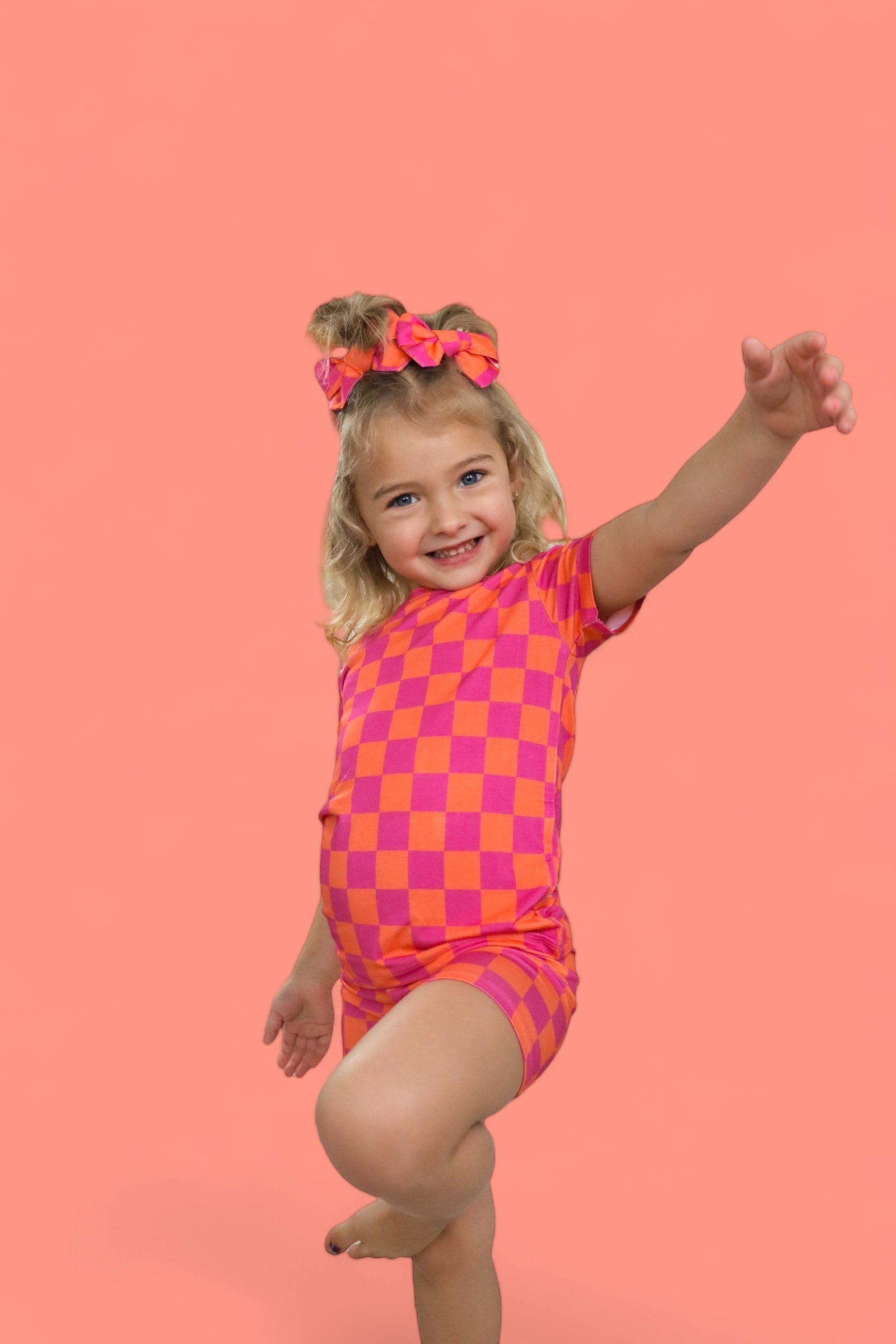 Neon Dreams Checkers Dream Short Set