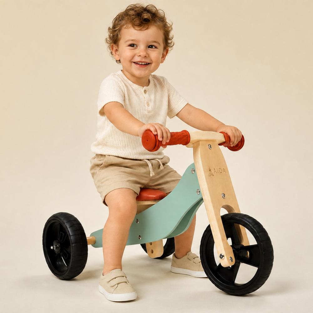 2-in-1 Midi Wooden Balance Bike (2 Years-4 Years)