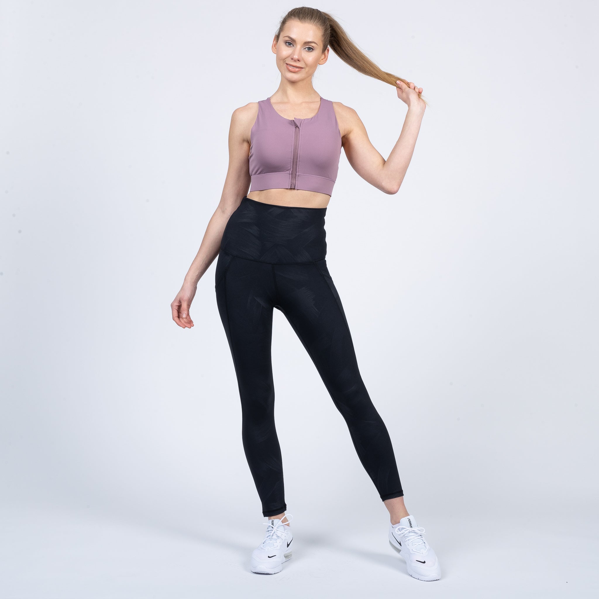 Capucine 2 - High Neck High Support Nursing & Hands Free Pumping Sports Bra (lavender Smoke)