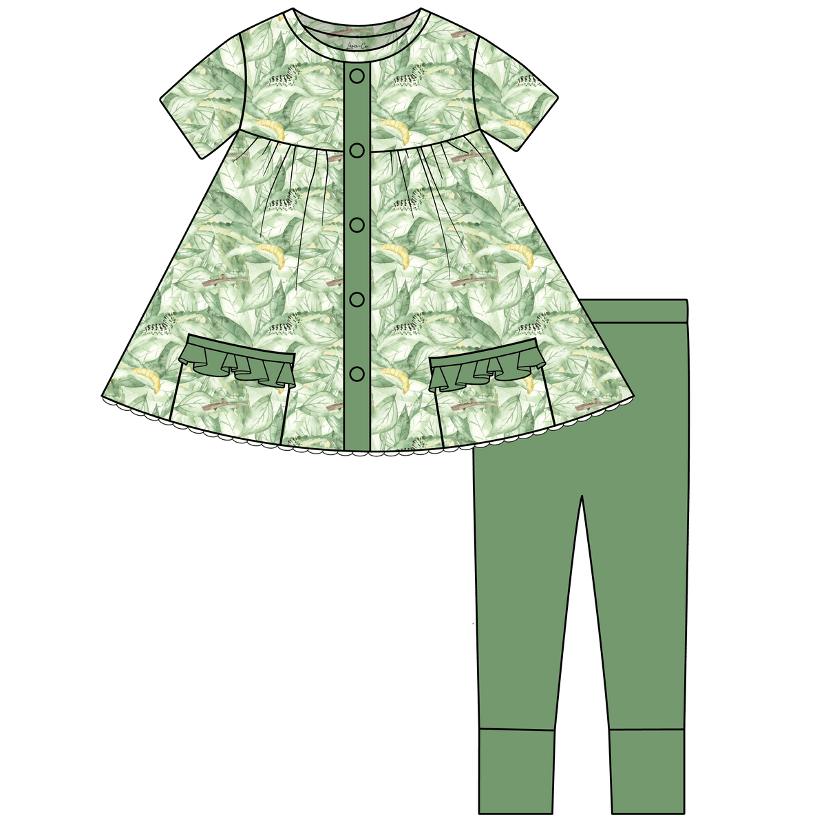 Alistair Bamboo Short Sleeve Tunic + Legging Set (pre-order)