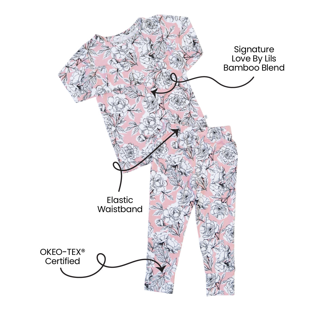 Allie Floral Bamboo 2-piece Long Sleeve Set