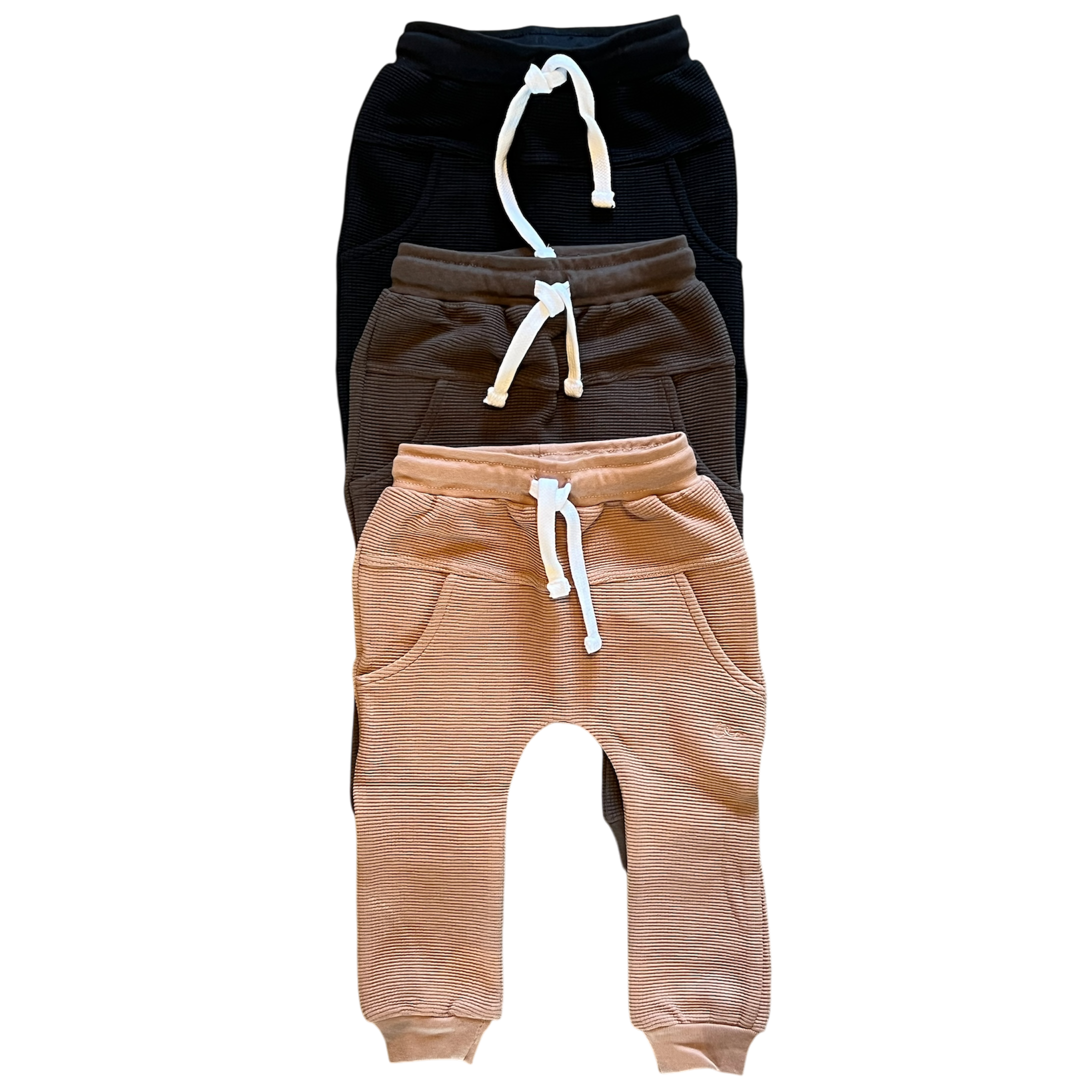 Onyx Waffle Knit Joggers