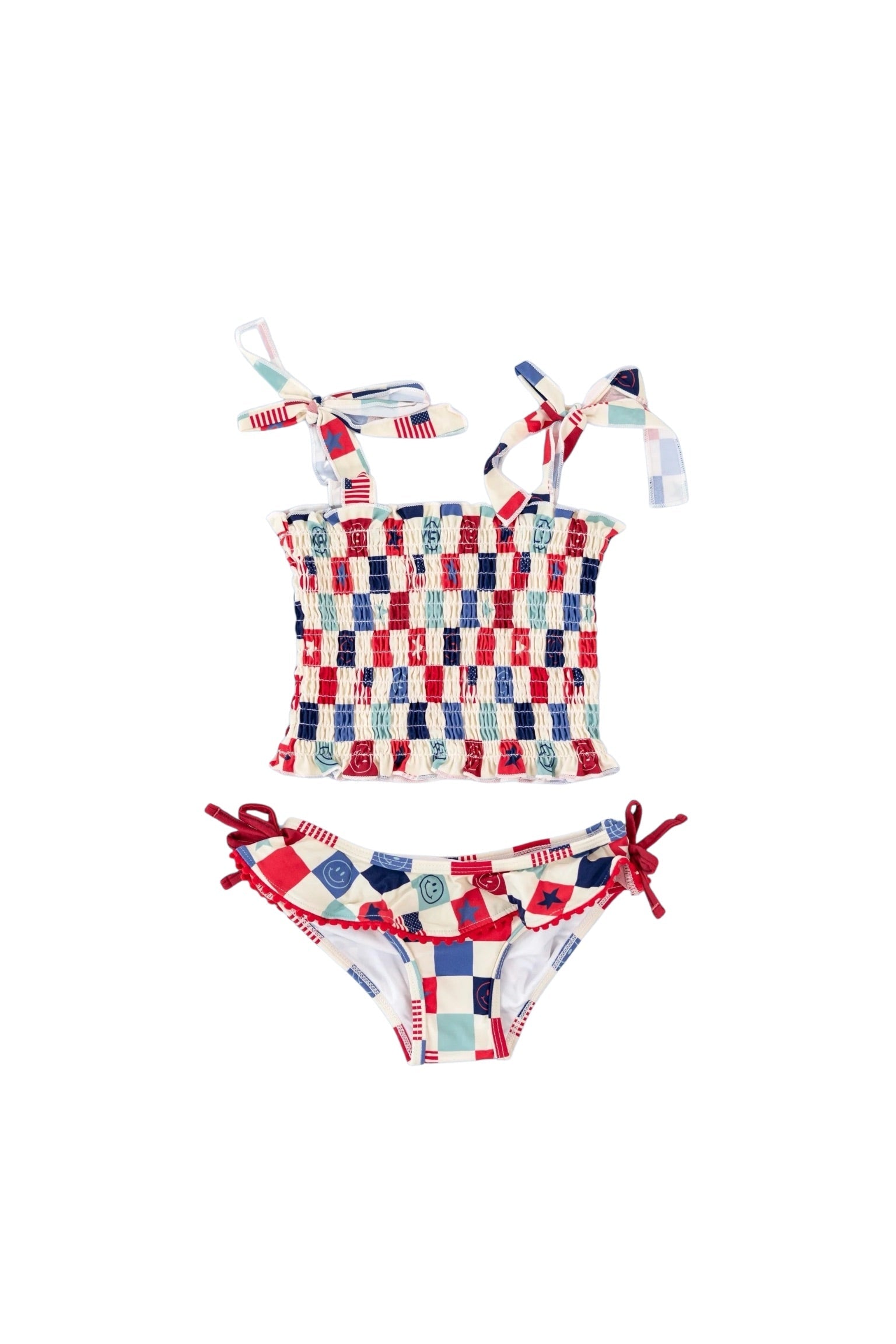 Home Of The Free Checkers Dream Tankini Two Piece Swim Suit