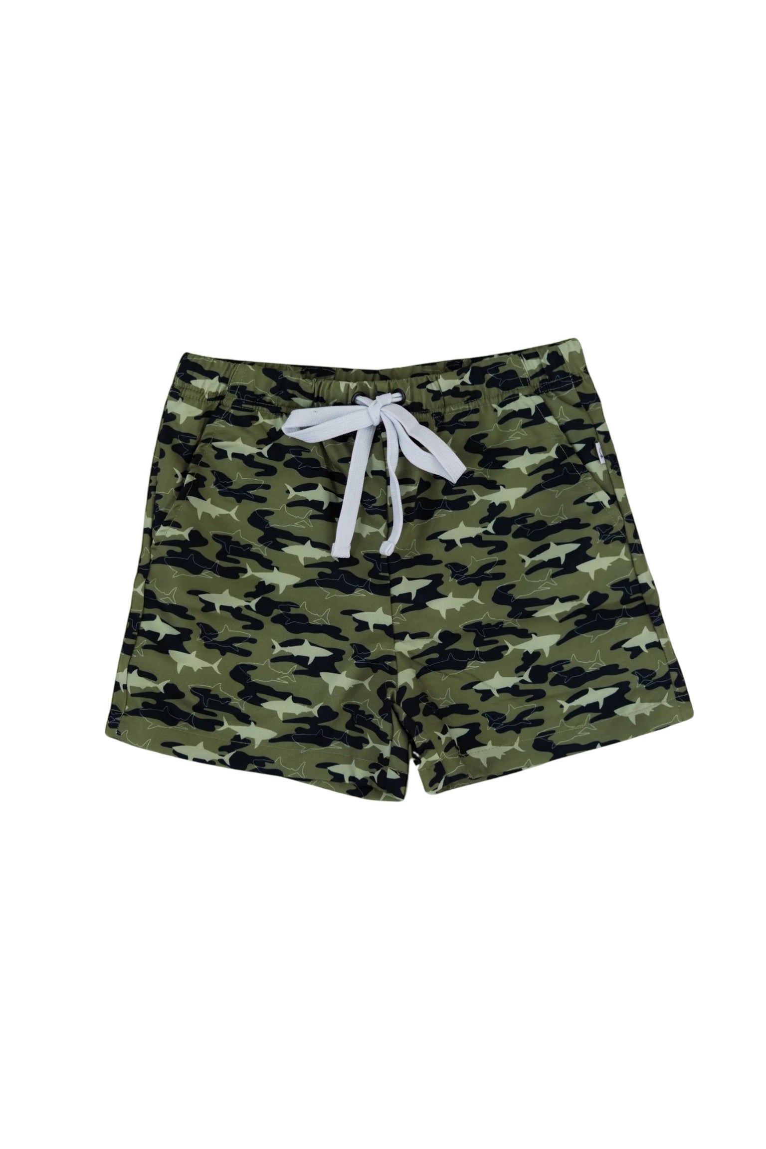 Camo Shark Boy's Dream Swim Trunks