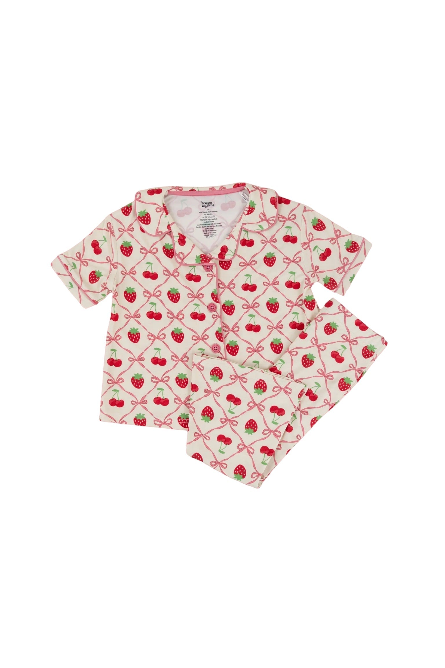 Cherry Bow Berry Dream Girl's Flare Set