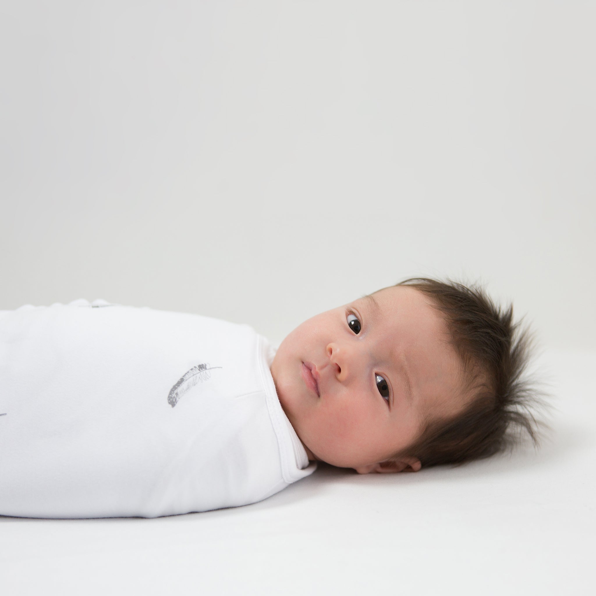Amazing Baby - Premium Cotton Swaddle Wraps (set Of 3) - Little Feather, Stripes, & Solid