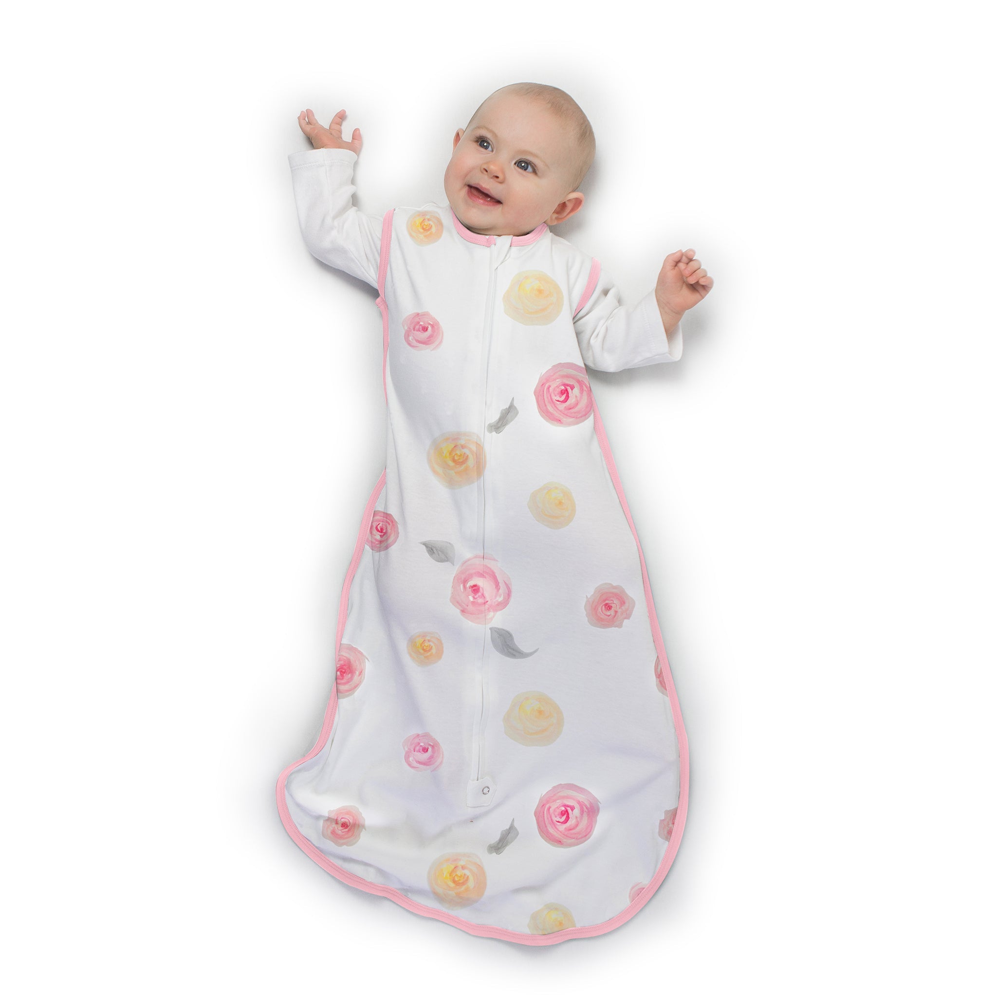 Amazing Baby - Muslin Non-weighted Zzzipme Sack  - Watercolor Roses