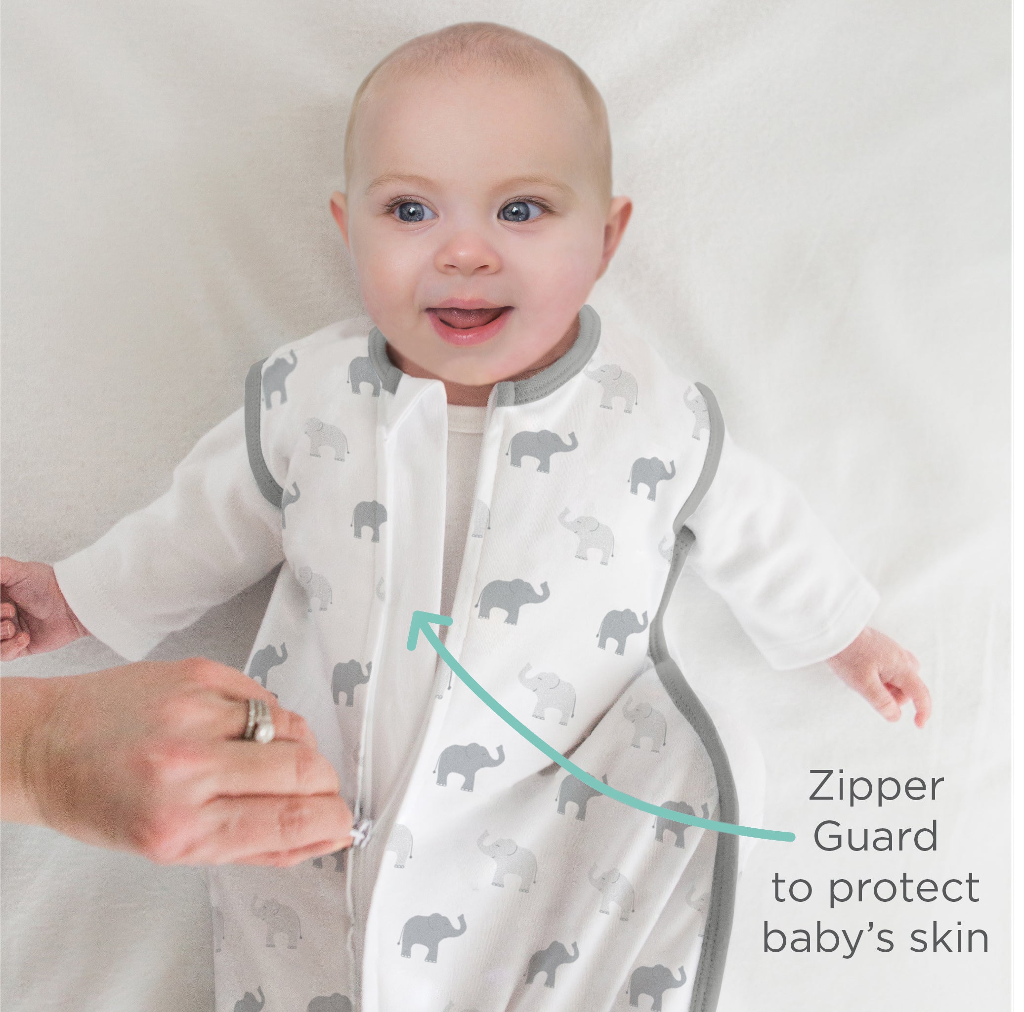 Amazing Baby - Muslin Non-weighted Zzzipme Sack  - Zebra