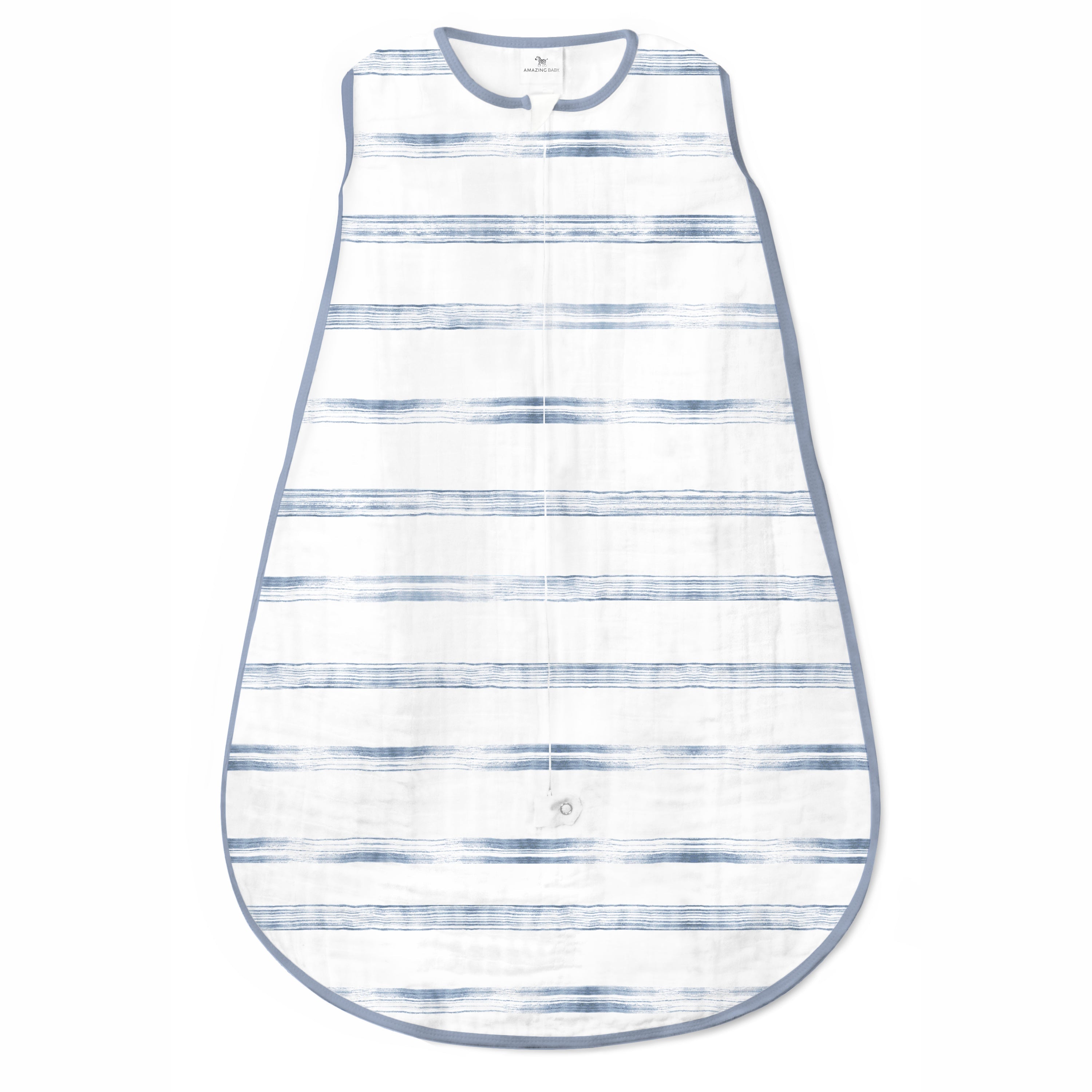Amazing Baby - Muslin Non-weighted Zzzipme Sack - Denim Brushstrokes