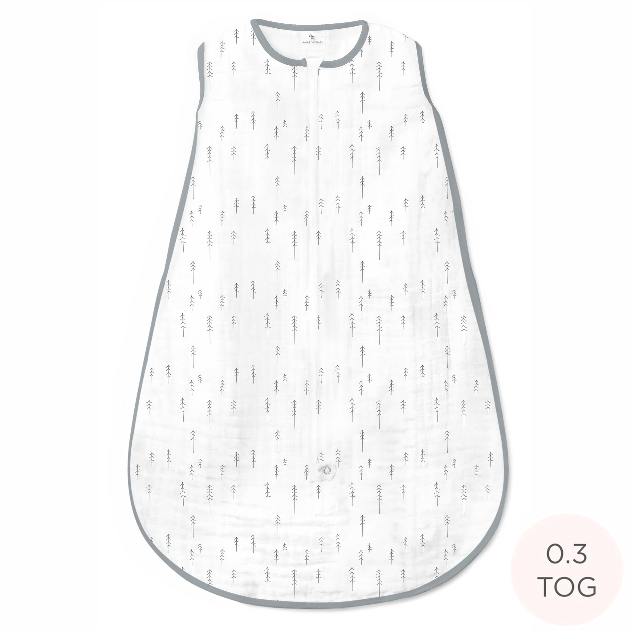 Amazing Baby - Muslin Non-weighted Zzzipme Sack  - Trees
