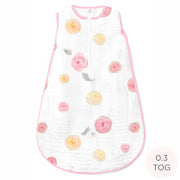 Amazing Baby - Muslin Non-weighted Zzzipme Sack  - Watercolor Roses