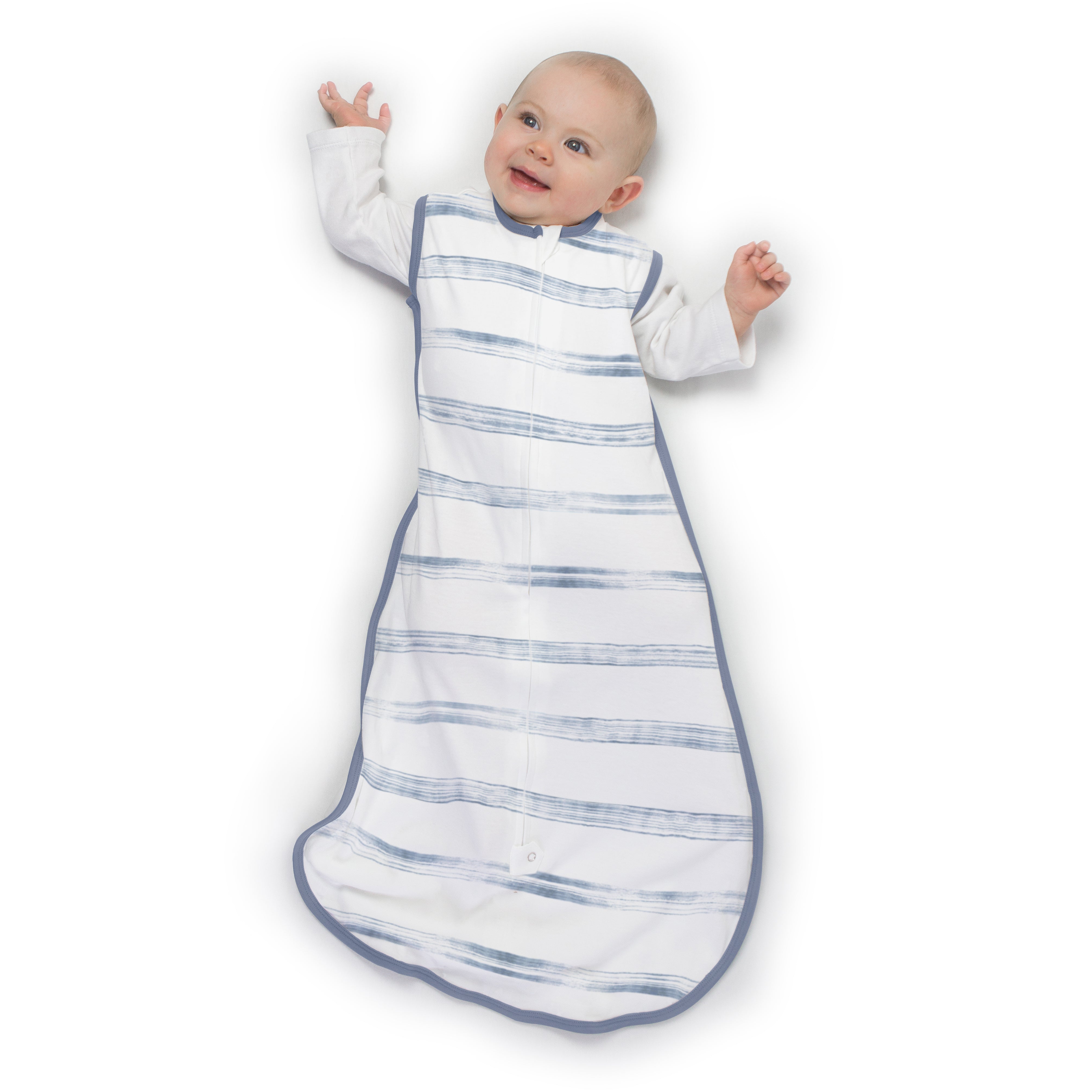 Amazing Baby - Muslin Non-weighted Zzzipme Sack - Denim Brushstrokes