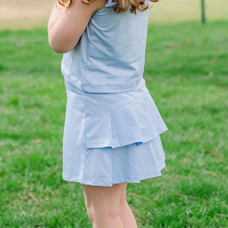 Margot Girls' Performance Skirt By Lh Sport - Light Blue