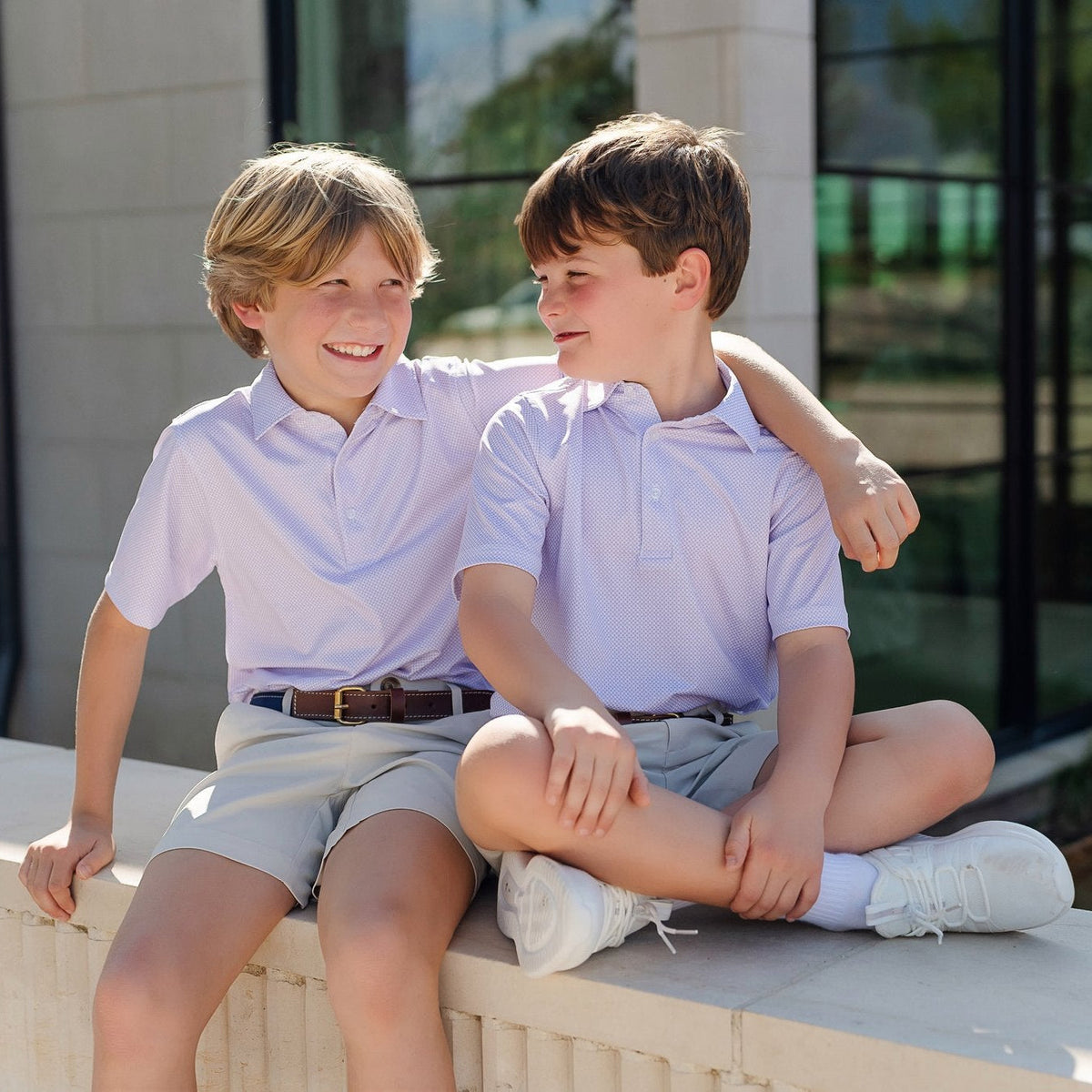 Will Boys' Performance Polo By Lh Sport - Links Lavender