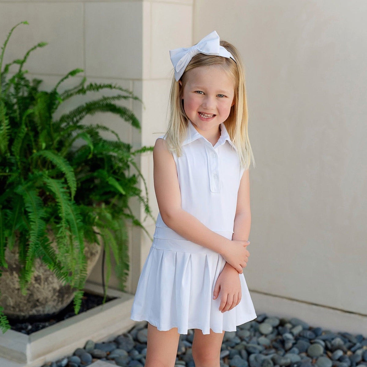 Harper Girls' Performance Dress By Lh Sport - White