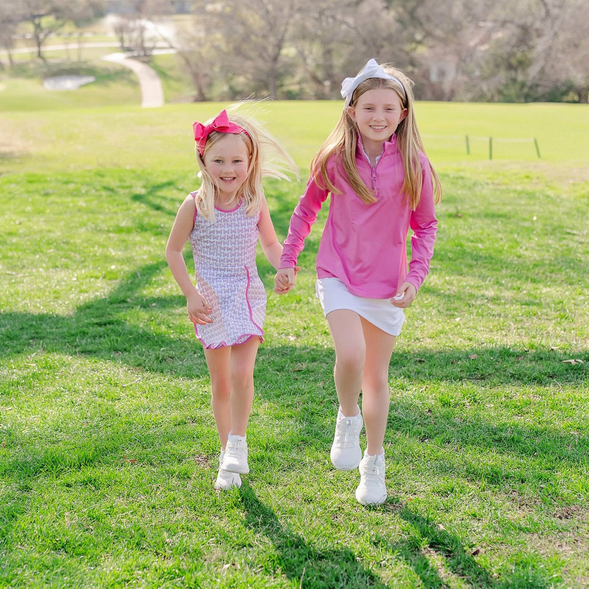 Taylor Girls' Performance Dress By Lh Sport - Peace Love Butterflies Pink Multi