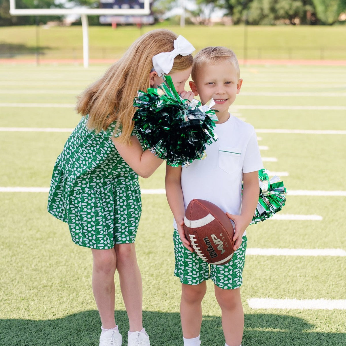 Lottie Girls' Dress - Pep Rally Green