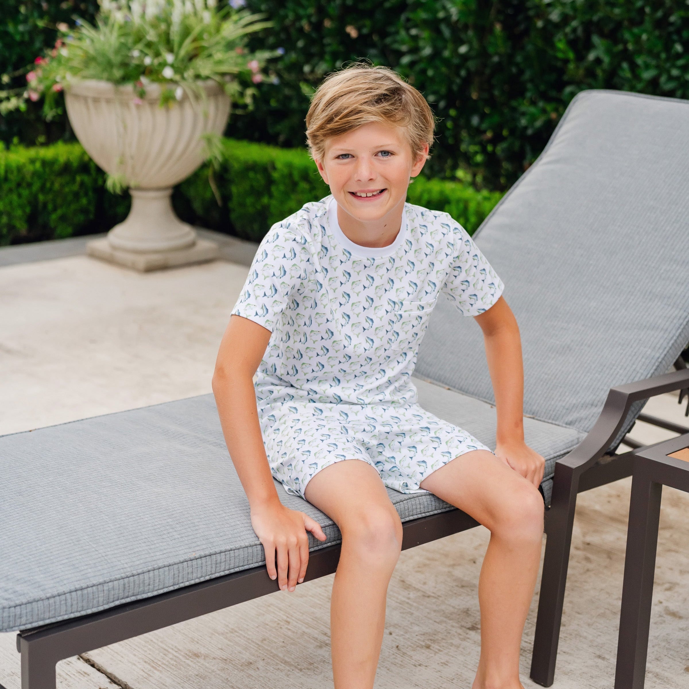 Charles Boys' Short Set - Jumping Trout