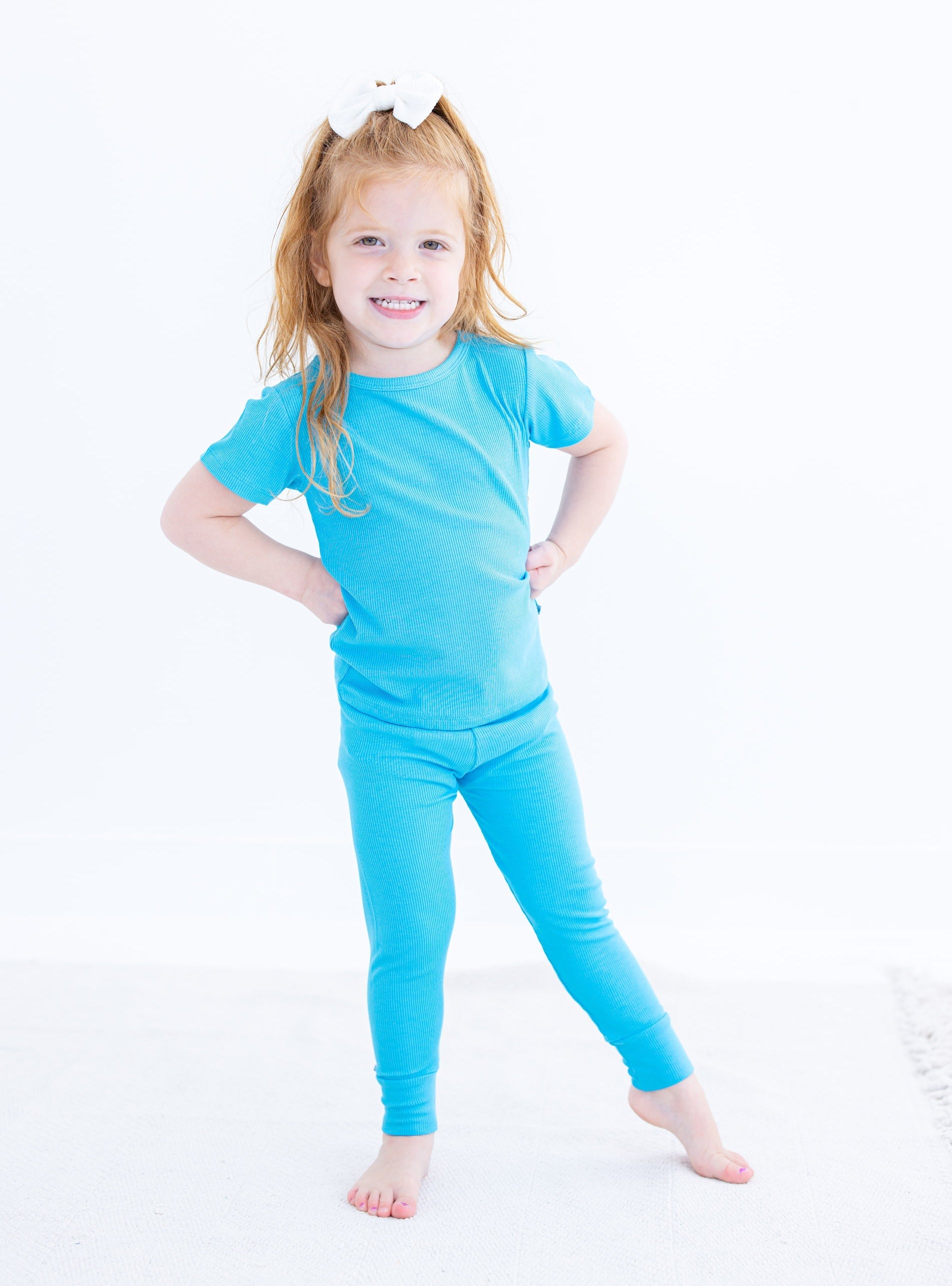 Aquarius Ribbed 2-piece Pajamas