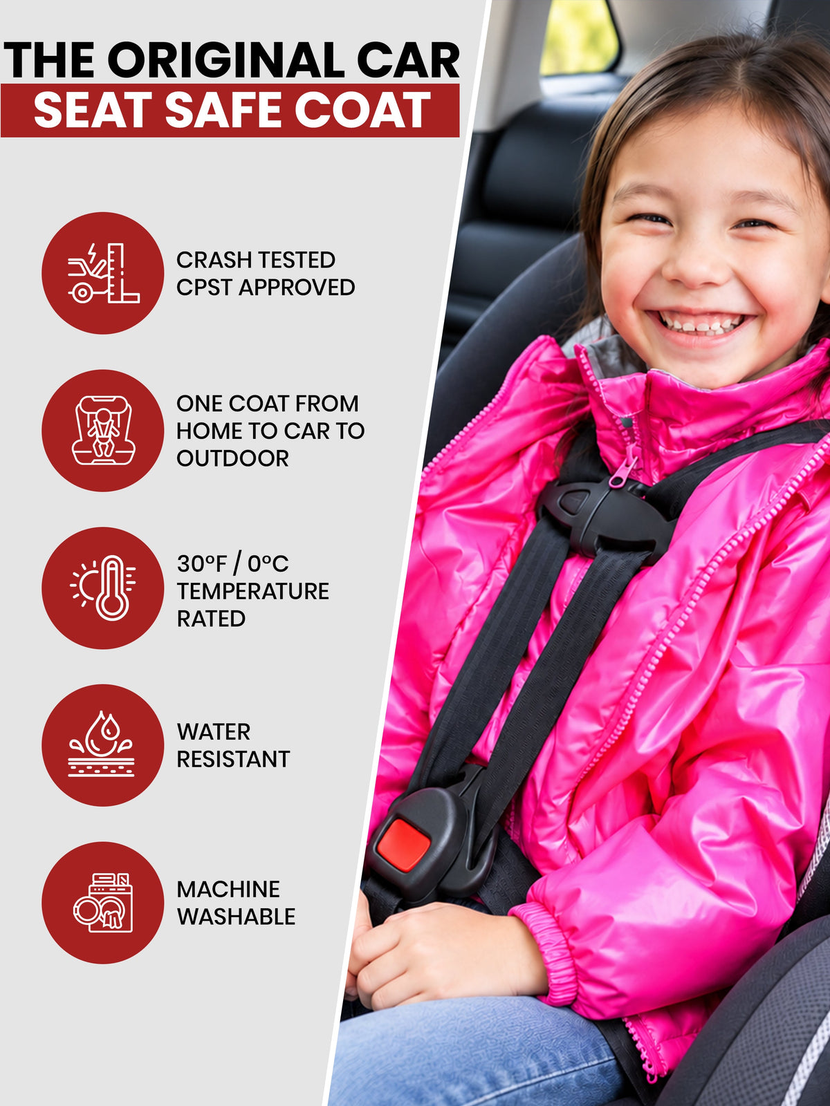 Car Seat Coat | The Road Coat Transition - Fuchsia