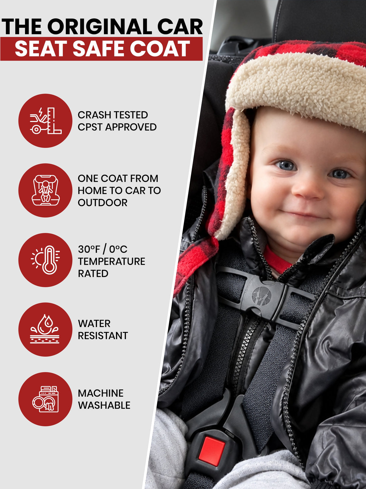 Car Seat Coat | The Road Coat Transition - Black