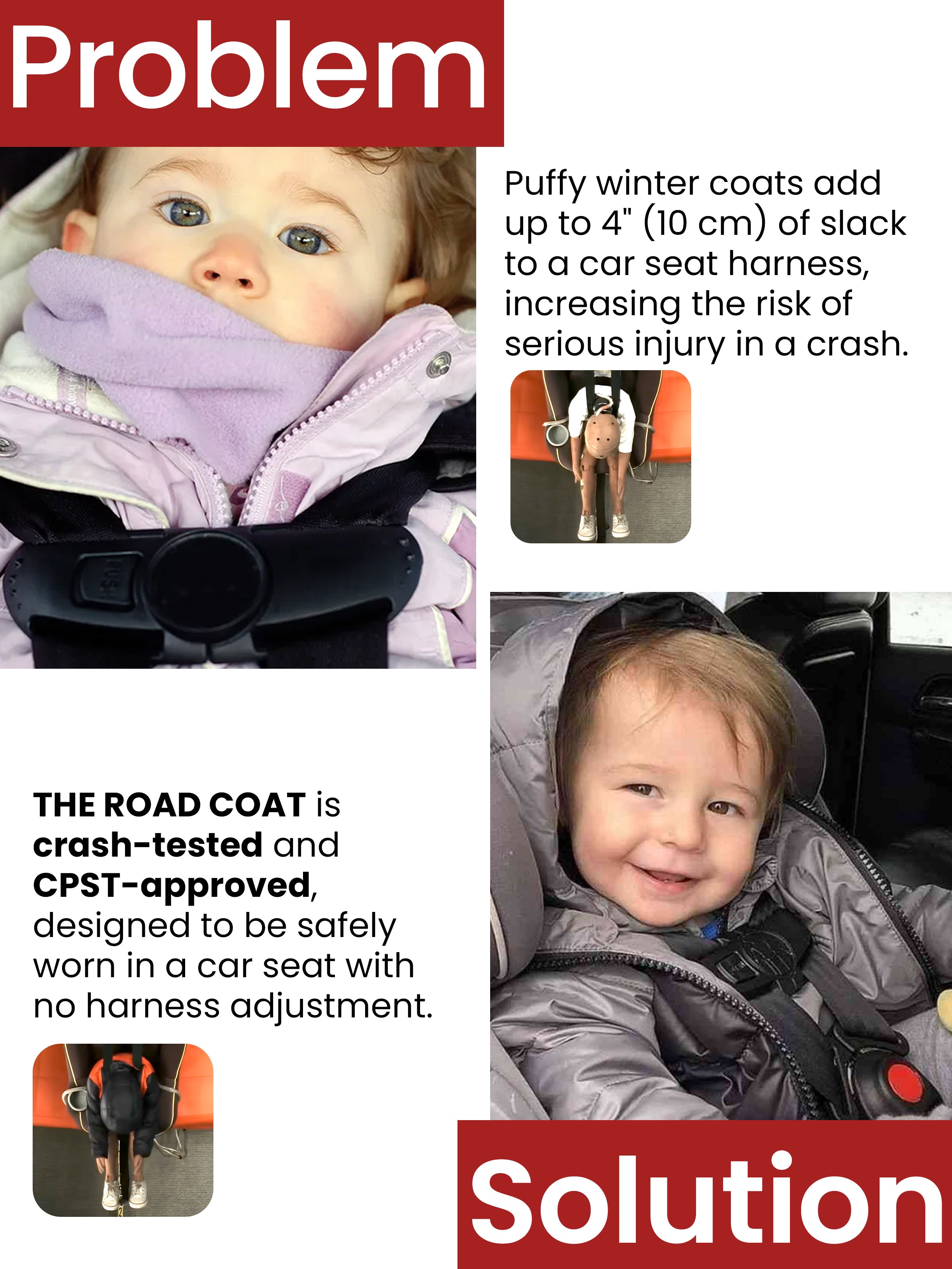 Car Seat Coat | The Road Coat Down - Aqua