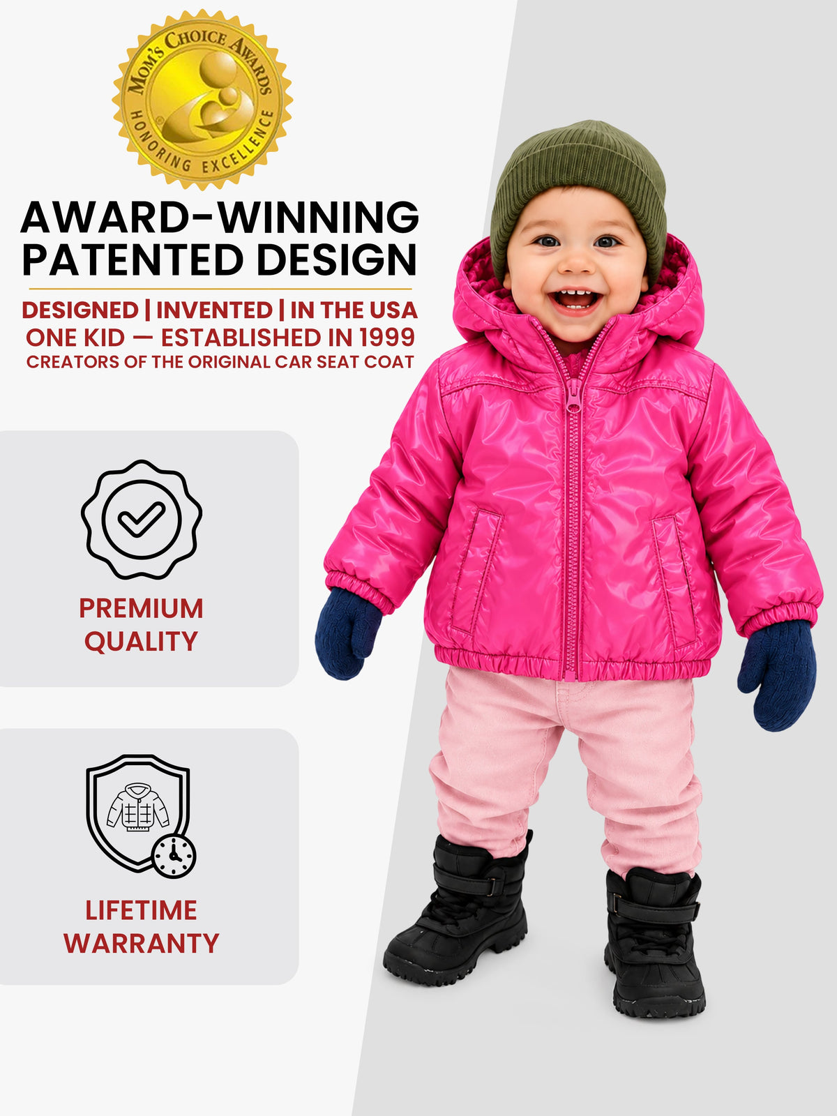Car Seat Coat | The Road Coat Transition - Fuchsia
